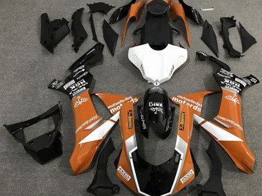 Orange Glänzender Logostil 2015-2019 Yamaha R1 Motorrad Verkleidung