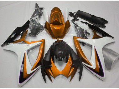 Orange & Weiß Ohne Abzeichen 2006-2007 Suzuki GSXR 600-750 Motorrad Verkleidung