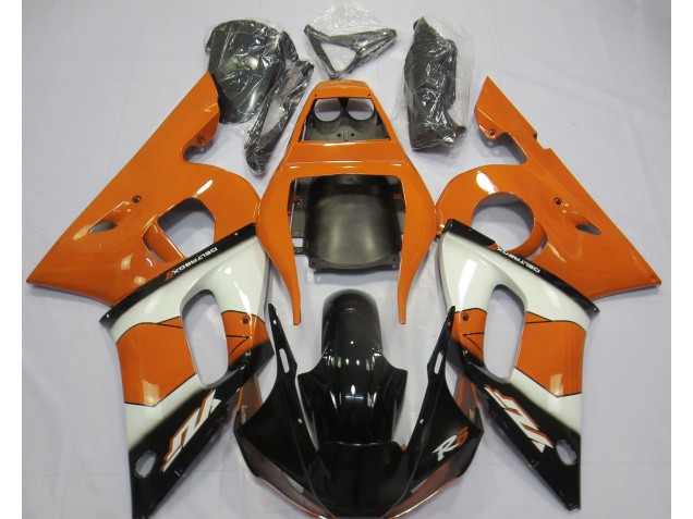 Orange Weiß & Schwarz 1998-2002 Yamaha R6 Motorrad Verkleidung Orange Weiß & Schwarz 1998-2002 Yamaha R6 Motorrad Verkleidung
