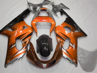 Orange & Silber 2001-2003 Suzuki GSXR 600-750 Motorrad Verkleidung