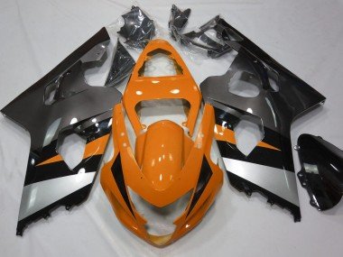 Orange & Silber 2004-2005 Suzuki GSXR 600-750 Motorrad Verkleidung