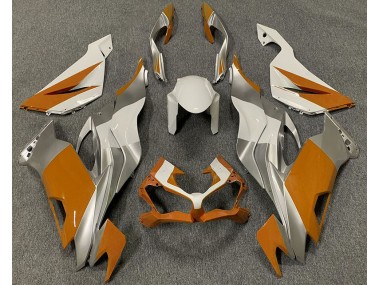 Orangeweiß & Silber 2019-2023 Kawasaki ZX6R Motorrad Verkleidung