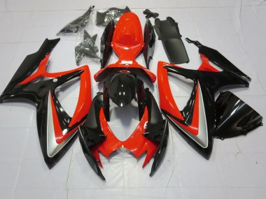 Orange Silber & Schwarz 2006-2007 Suzuki GSXR 600-750 Motorrad Verkleidung