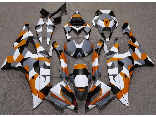 Orange Tarnung Einfarbig 2008-2016 Yamaha R6 Motorrad Verkleidung