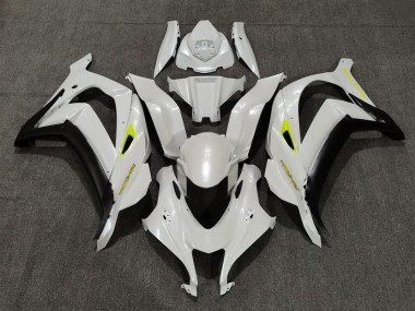 Perlweiß & Gelb 2016-2019 Kawasaki ZX10R Motorrad Verkleidung