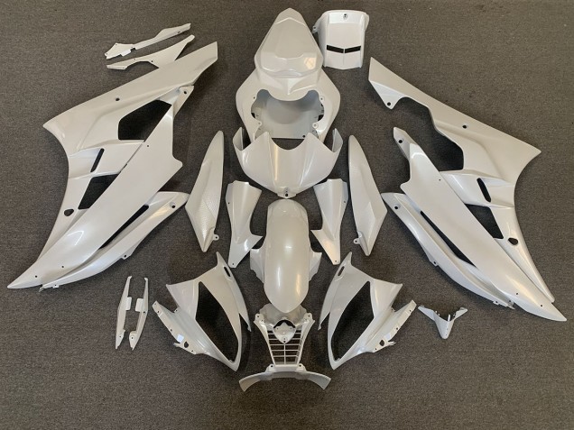 Perlweiss 2006-2007 Yamaha R6 Motorrad Verkleidung Perlweiss 2006-2007 Yamaha R6 Motorrad Verkleidung