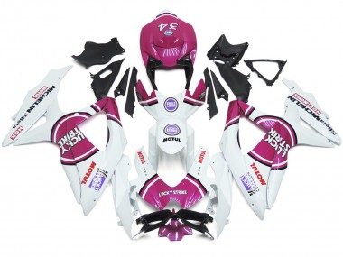 Pink 34 Lucky Strike 2008-2010 Suzuki GSXR 600-750 Motorrad Verkleidung
