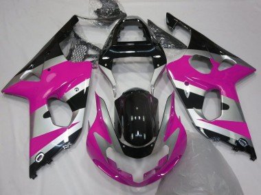 Rosa-Silber-Stil OEM 2000-2002 Suzuki GSXR 1000 Motorrad Verkleidung