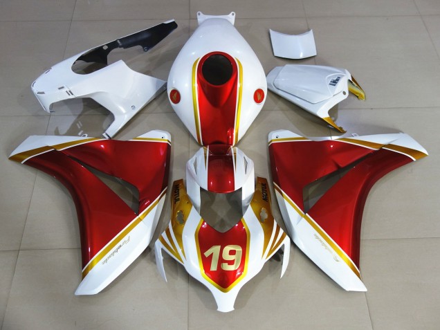 Rot & Weiß 19 2008-2011 Honda CBR1000RR Motorrad Verkleidung