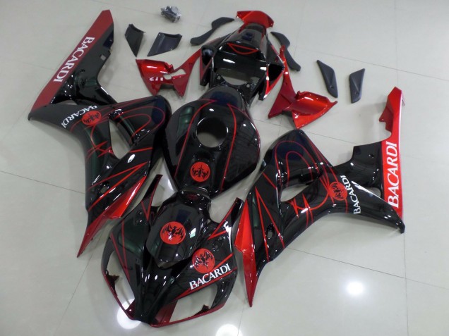 Rot Bacardi 2006-2007 Honda CBR1000RR Motorrad Verkleidung