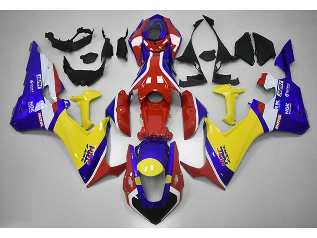 Rot Blau & Gelb HRC 2017-2023 Honda CBR1000RR Motorrad Verkleidung