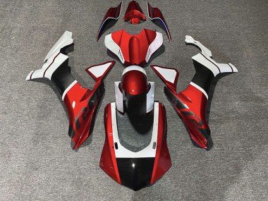 Rot & Carbonfaser-Akzente 2015-2019 Yamaha R1 Motorrad Verkleidung