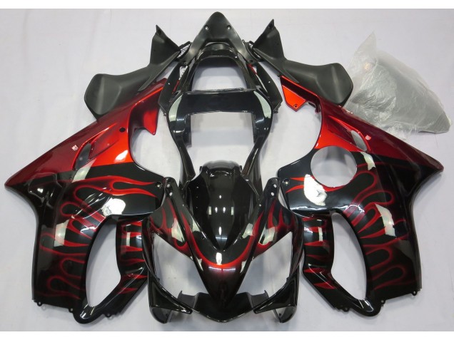 Rot Flamme 2001-2003 Honda CBR600 F4i Motorrad Verkleidung