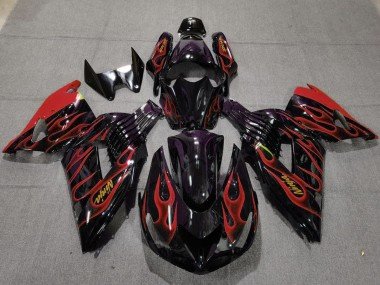 Rot Flamme 2006-2011 Kawasaki ZX14R Motorrad Verkleidung