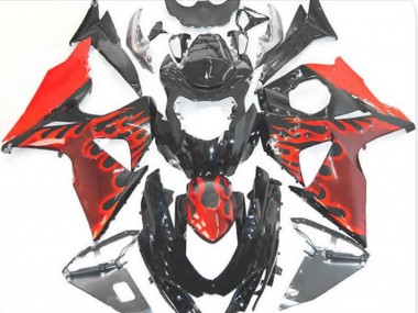 Rot Flamme 2009-2016 Suzuki GSXR 1000 Motorrad Verkleidung
