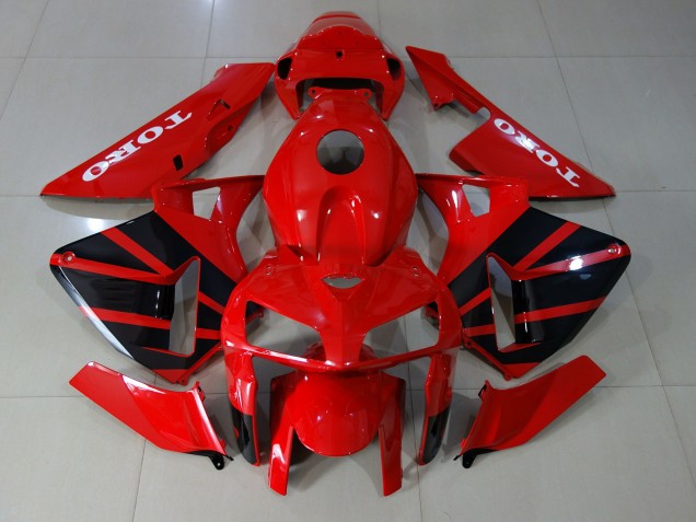 Rot Glänzend 2005-2006 Honda CBR600RR Motorrad Verkleidung Rot Glänzend 2005-2006 Honda CBR600RR Motorrad Verkleidung
