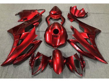 Rot Glänzend 2006-2007 Yamaha R6 Motorrad Verkleidung