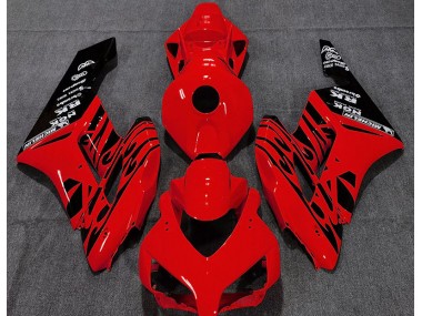 Rot Glänzend Flamme 2004-2005 Honda CBR1000RR Motorrad Verkleidung