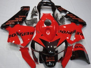 Rot Glänzend Repsol 2003-2004 Honda CBR600RR Motorrad Verkleidung