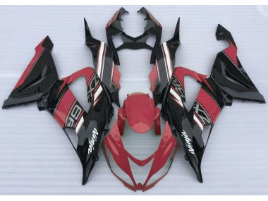 Rot Glänzend & Schwarz 2013-2018 Kawasaki ZX6R Motorrad Verkleidung