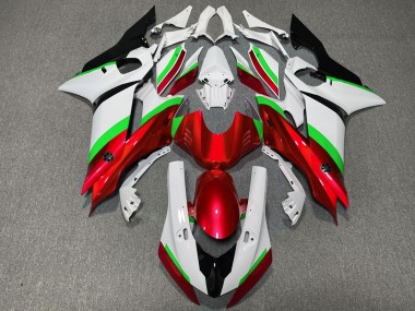 Rot & Grün Glänzend 2017-2021 Yamaha R6 Motorrad Verkleidung