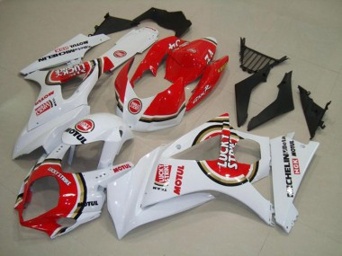Rot Lucky Strike 2007-2008 Suzuki GSXR 1000 Motorrad Verkleidung