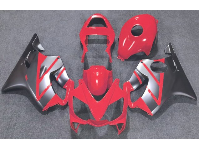 Rot & Matt Silber 2001-2003 Honda CBR600 F4i Motorrad Verkleidung