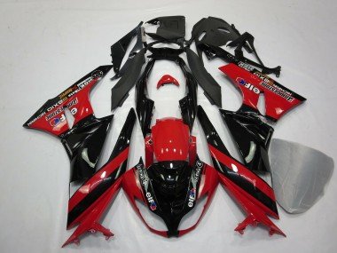 Rot Schwarz 2009-2012 Kawasaki ZX6R Motorrad Verkleidung