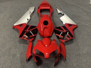 Rot Schwarz & Silber 2003-2004 Honda CBR600RR Motorrad Verkleidung