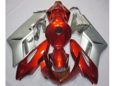 Rot-Silber 2004-2005 Honda CBR1000RR Motorrad Verkleidung