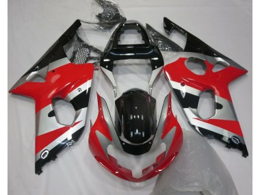 Rot Silber OEM Stil 2000-2002 Suzuki GSXR 1000 Motorrad Verkleidung
