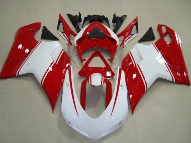 Rot-Weiße Anstecknadel 2007-2014 Ducati 848 1098 1198 Motorrad Verkleidung