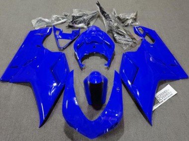 Schlichte Glänzend Blau 2007-2014 Ducati 848 1098 1198 Motorrad Verkleidung