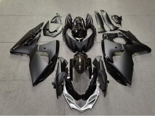 Schlichte Matt & Glänzendes Schwarz 2009-2016 Suzuki GSXR 1000 Motorrad Verkleidung