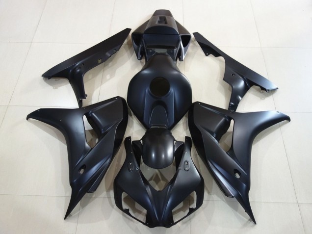 Schlichte Matt Schwarz 2006-2007 Honda CBR1000RR Motorrad Verkleidung
