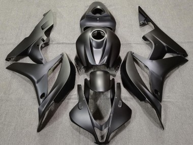 Schlichte Matt Schwarz 2007-2008 Honda CBR600RR Motorrad Verkleidung