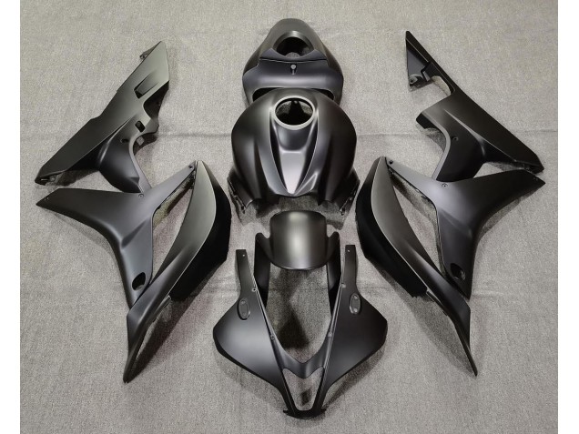 Schlichte Matt Schwarz 2007-2008 Honda CBR600RR Motorrad Verkleidung