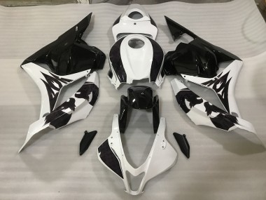 Schwarz/Weiß Benutzerdefiniert 2009-2012 Honda CBR600RR Motorrad Verkleidung