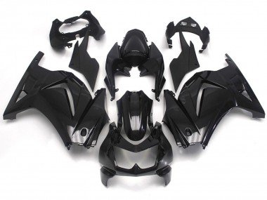 Schwarz-Einfarbig Glänzend 2008-2012 Kawasaki Ninja 250 Motorrad Verkleidung