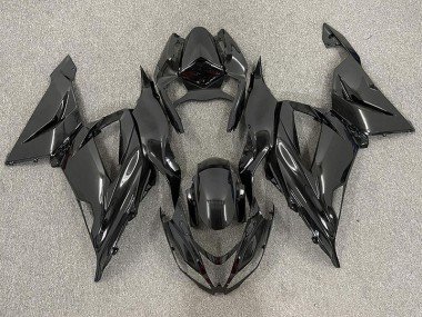 Schwarz-Einfarbig Glänzend 2013-2018 Kawasaki ZX6R Motorrad Verkleidung