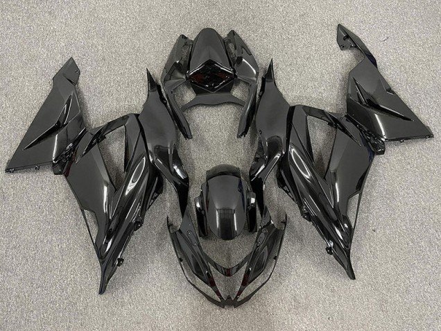 Schwarz-Einfarbig Glänzend 2013-2018 Kawasaki ZX6R Motorrad Verkleidung Schwarz-Einfarbig Glänzend 2013-2018 Kawasaki ZX6R Motorrad Verkleidung
