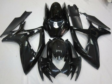Schwarz Glänzend 2006-2007 Suzuki GSXR 600-750 Motorrad Verkleidung
