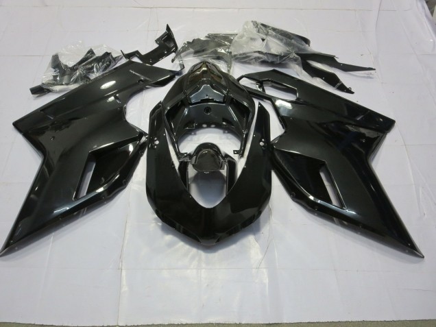 Schwarz Glänzend 2007-2014 Ducati 848 1098 1198 Motorrad Verkleidung