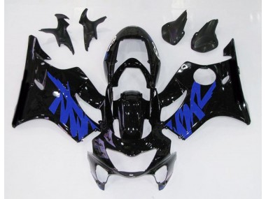 Schwarz Glänzend & Blau 1999-2000 Honda CBR600 F4 Motorrad Verkleidung