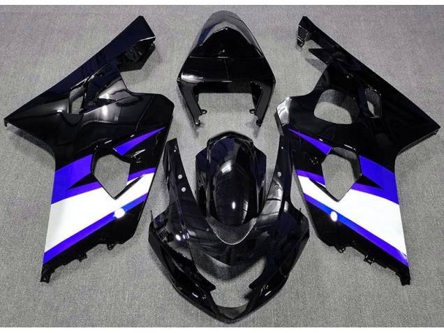 Schwarz Glänzend & Blau 2004-2005 Suzuki GSXR 600-750 Motorrad Verkleidung