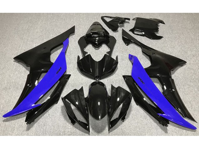 Schwarz Glänzend & Blau 2008-2016 Yamaha R6 Motorrad Verkleidung