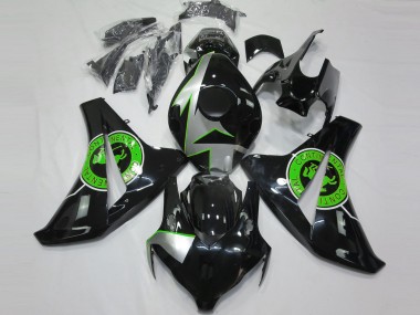 Schwarz Glänzend & Grün 2008-2011 Honda CBR1000RR Motorrad Verkleidung