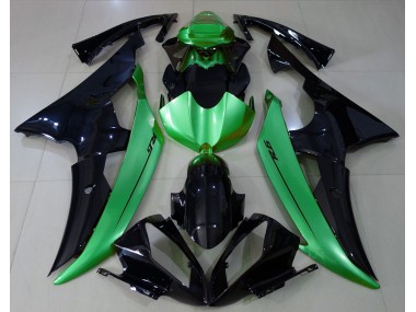 Schwarz Glänzend & Hellgrün 2008-2016 Yamaha R6 Motorrad Verkleidung