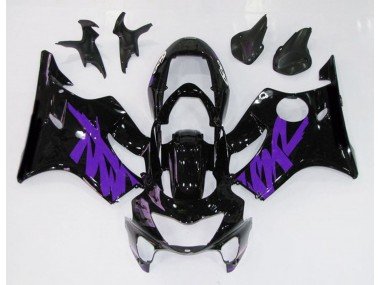 Schwarz Glänzend & Lila 1999-2000 Honda CBR600 F4 Motorrad Verkleidung