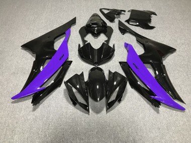 Schwarz Glänzend & Lila 2008-2016 Yamaha R6 Motorrad Verkleidung